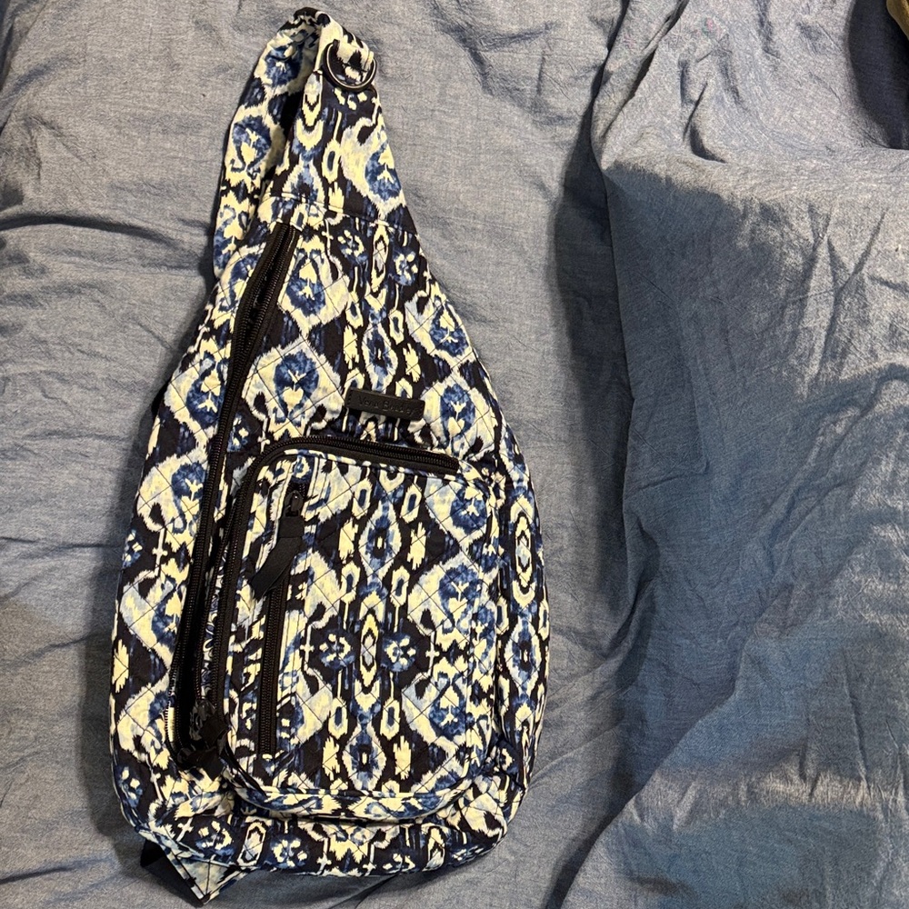 Vera Bradley Blue and Yellow Crossbody Bag